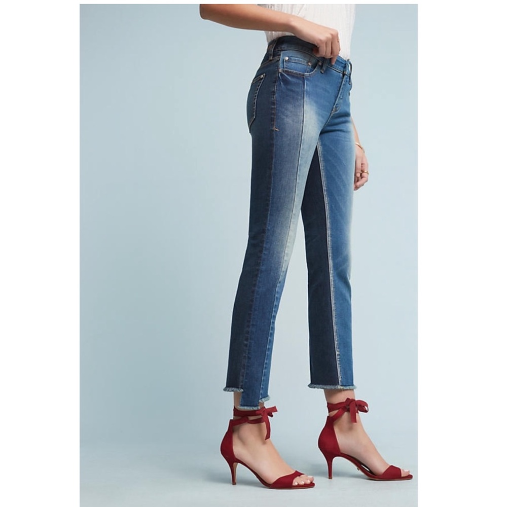 Pilcro And The Letterpress Parallel Fray Hem Jeans